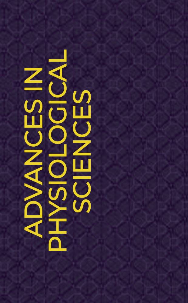 Advances in physiological sciences : proceedings of the 28th International congress of physiological sciences, Budapest, 1980. Vol. 2 : Regulatory functions of the CNS