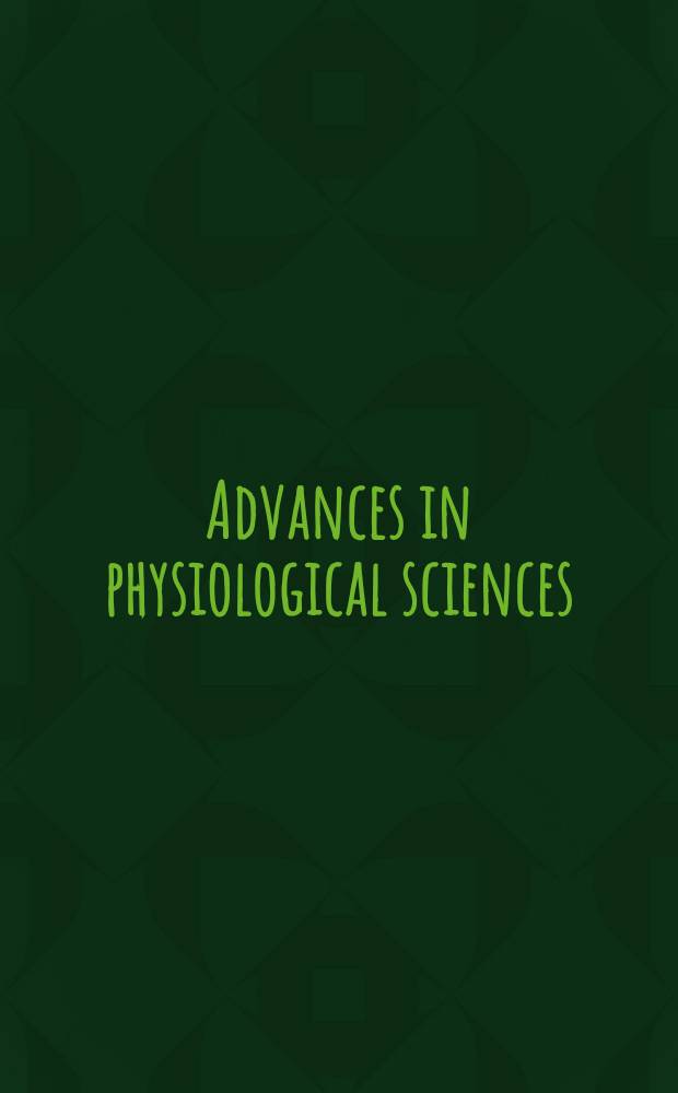 Advances in physiological sciences : proceedings of the 28th International congress of physiological sciences, Budapest, 1980. Vol. 11 : Kidney and body fluids