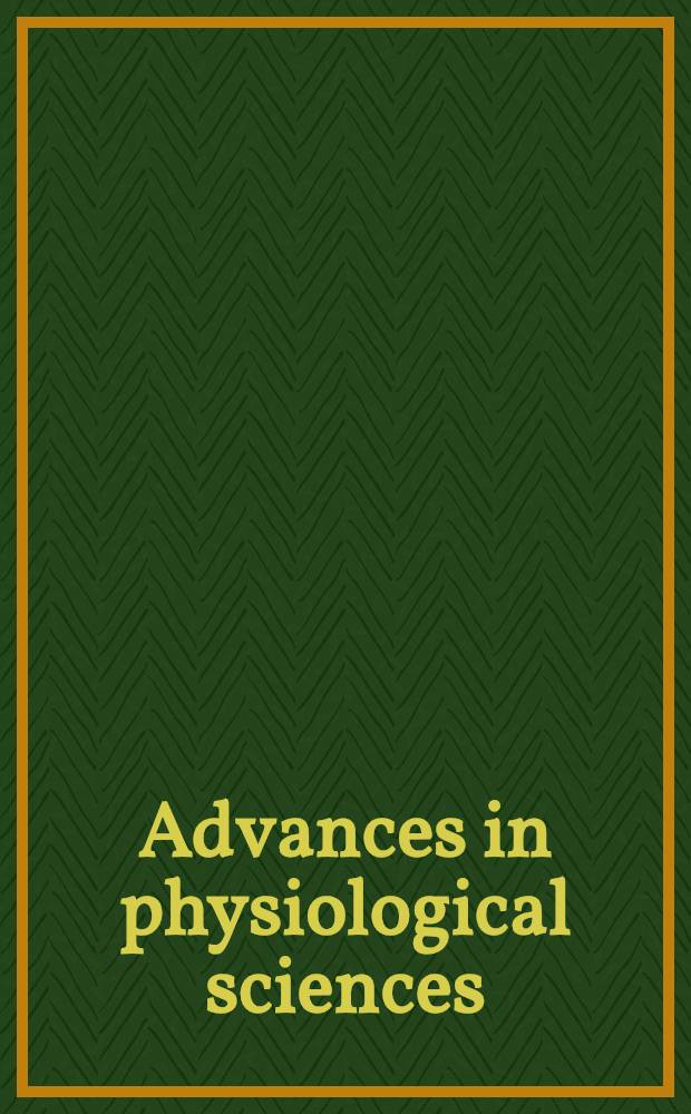 Advances in physiological sciences : proceedings of the 28th International congress of physiological sciences, Budapest, 1980. Vol. 18 : Environmental physiology
