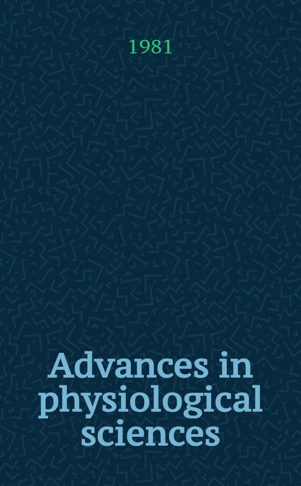Advances in physiological sciences : proceedings of the 28th International congress of physiological sciences, Budapest, 1980. Vol. 27 : Factors influencing adrenergic mechanisms in the heart