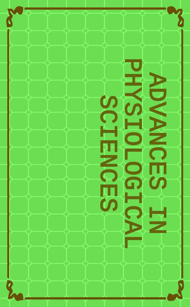 Advances in physiological sciences : proceedings of the 28th International congress of physiological sciences, Budapest, 1980. Vol. 35 : Hormones, lipoproteins and atherosclerosis