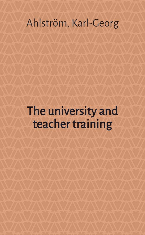 The university and teacher training