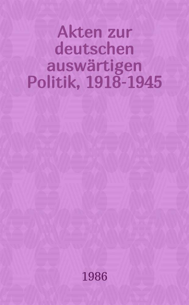 Akten zur deutschen auswärtigen Politik, 1918-1945 : [aus dem Arch. des Auswärtigen Amts]. Ser. A : 1918-1925