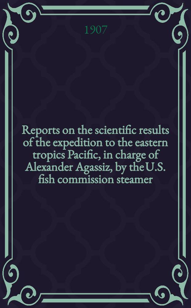 Reports on the scientific results of the expedition to the eastern tropics Pacific, in charge of Alexander Agassiz, by the U.S. fish commission steamer , "Albatross", from October, 1904, to March, 1905, lieut. commander L. M. Garret, U. S. N. commanding. 9 : New species of Dinoflagellates