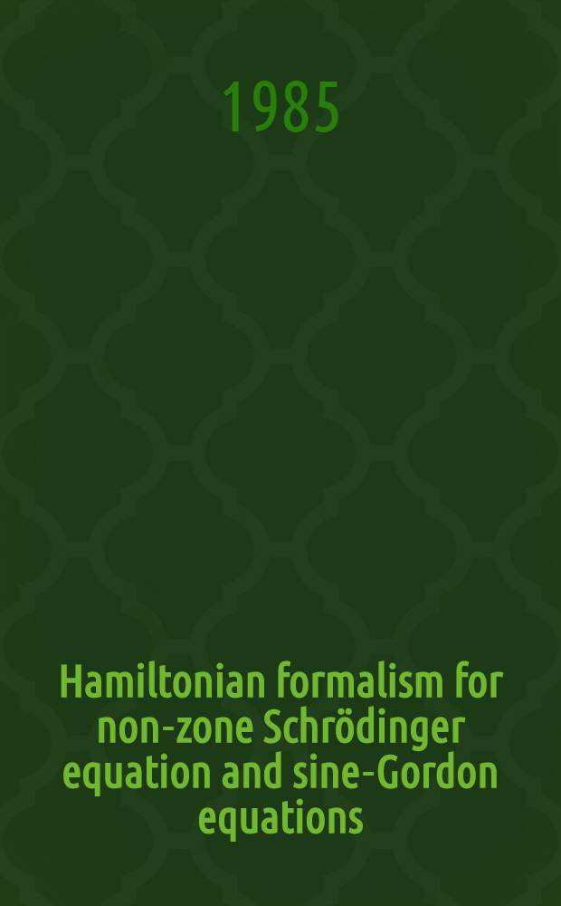 Hamiltonian formalism for non-zone Schrödinger equation and sine-Gordon equations