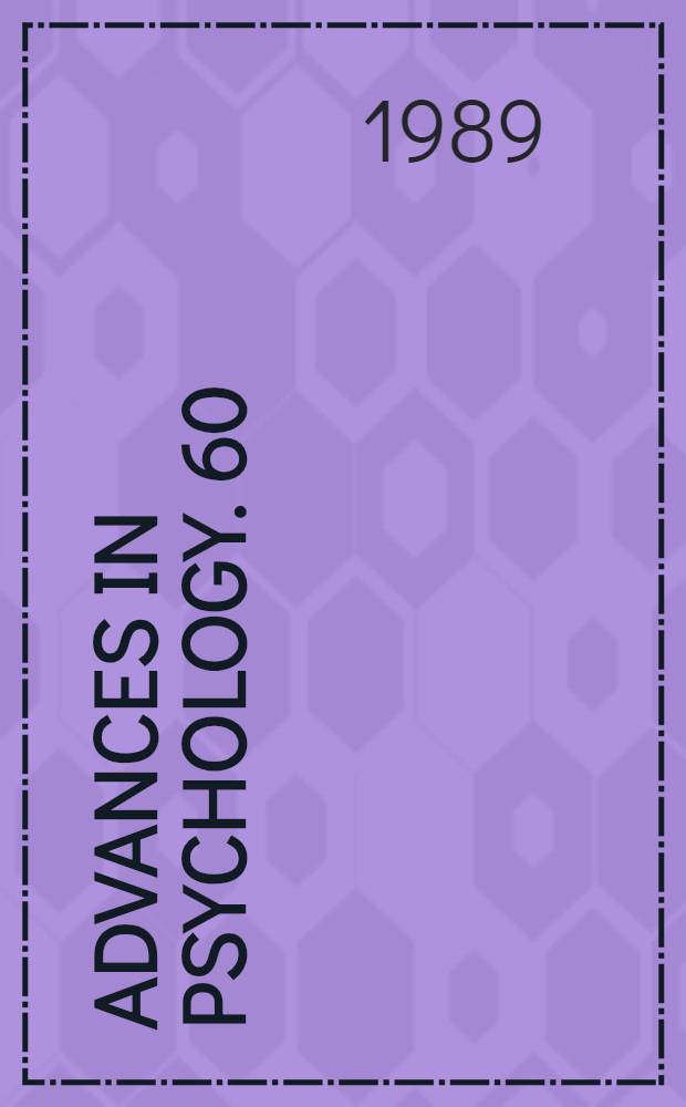 Advances in psychology. 60 : New developments in psychological choice modeling