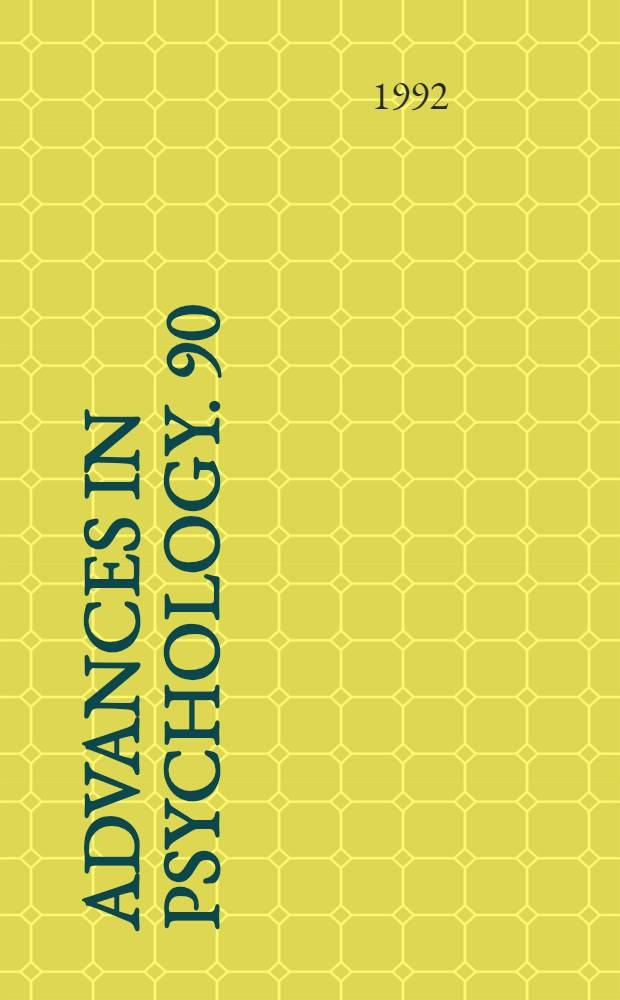 Advances in psychology. 90 : Language processing in Chinese