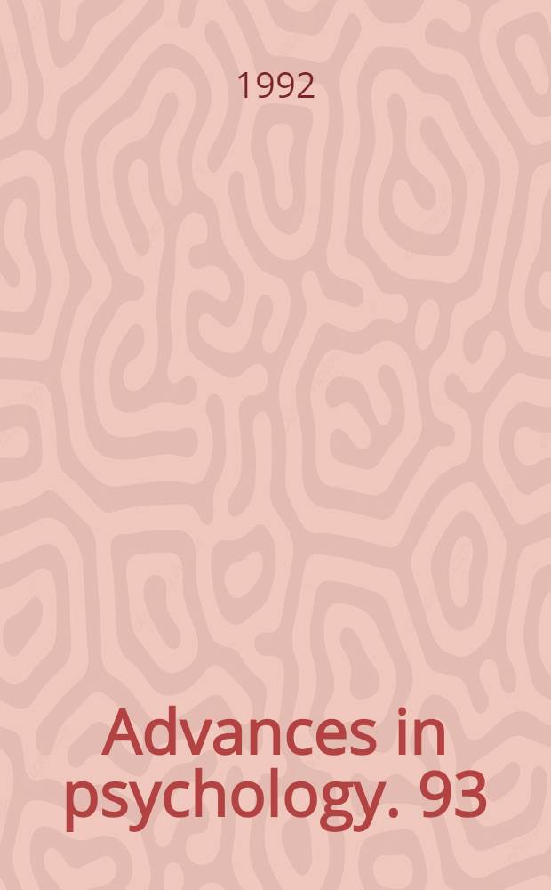 Advances in psychology. 93 : Percepts, concepts and categories