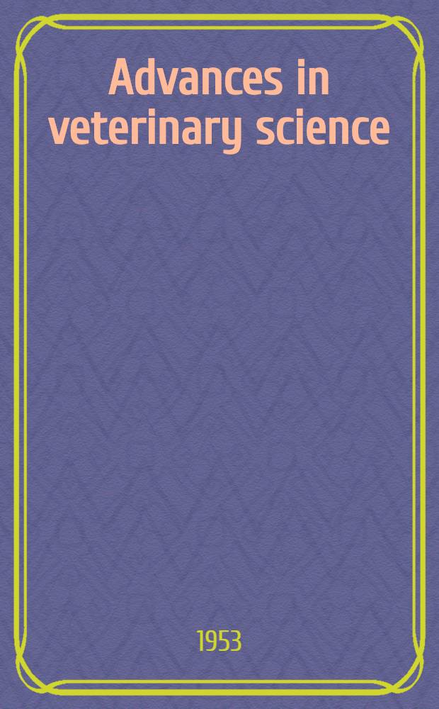 Advances in veterinary science