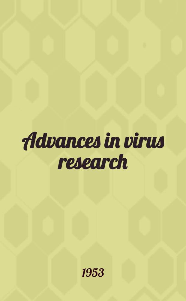 Advances in virus research