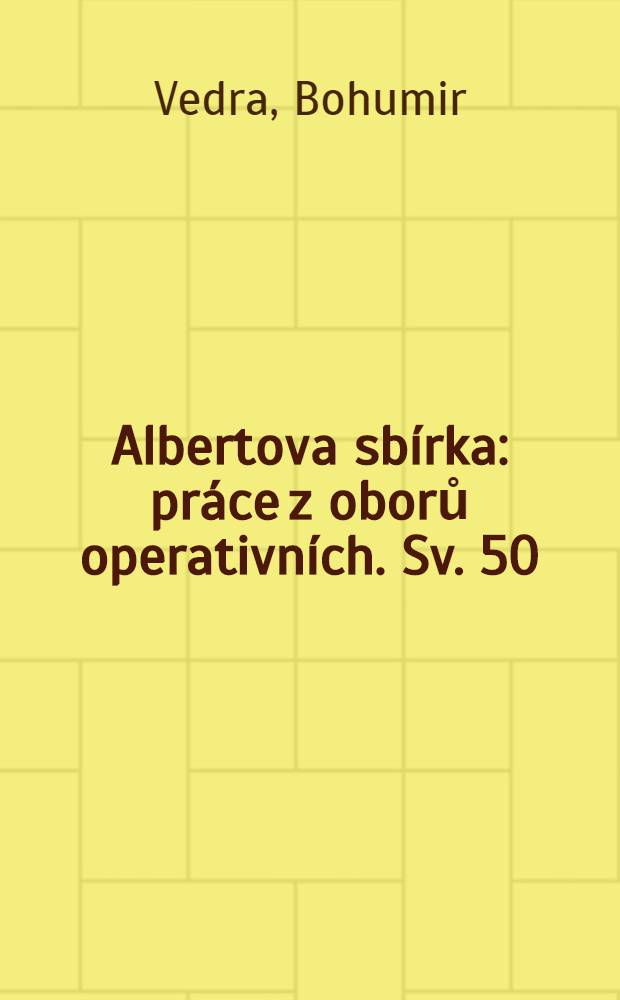 Albertova sbírka : práce z oborů operativních. Sv. 50 : Těhotenství a diabetes