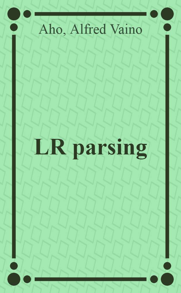 LR parsing