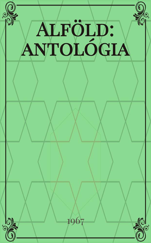 Alföld : antológia