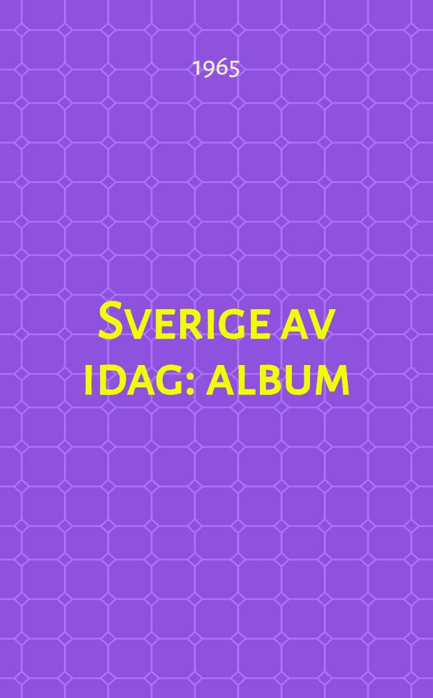 Sverige av idag : album