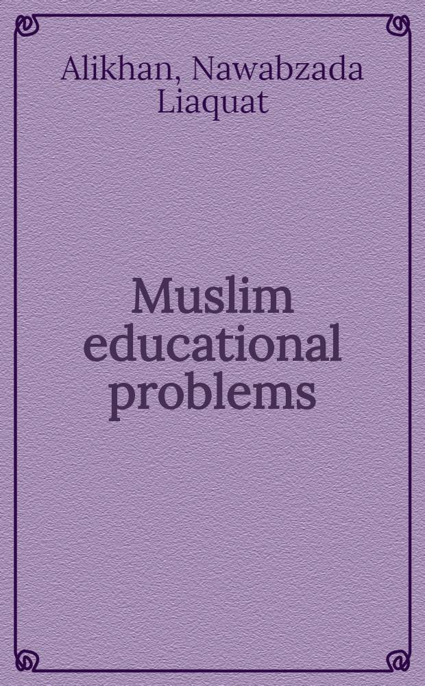 Muslim educational problems