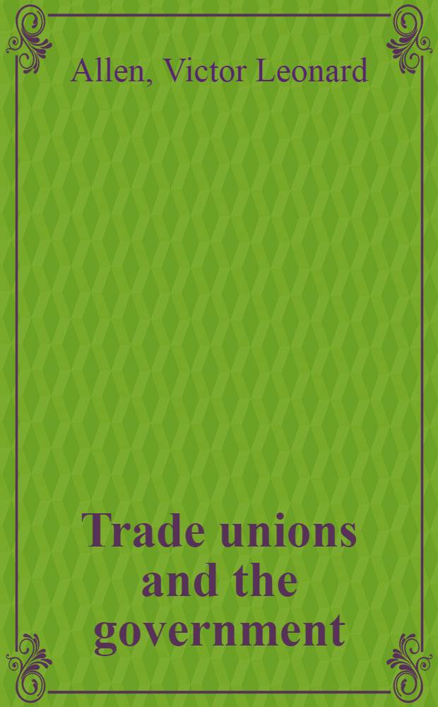 Trade unions and the government