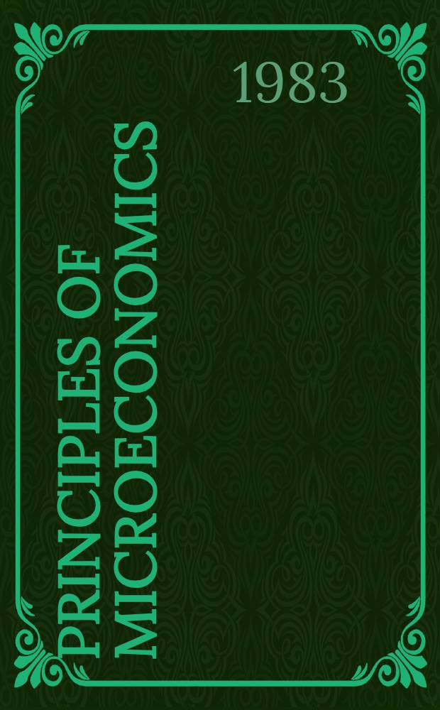 Principles of microeconomics