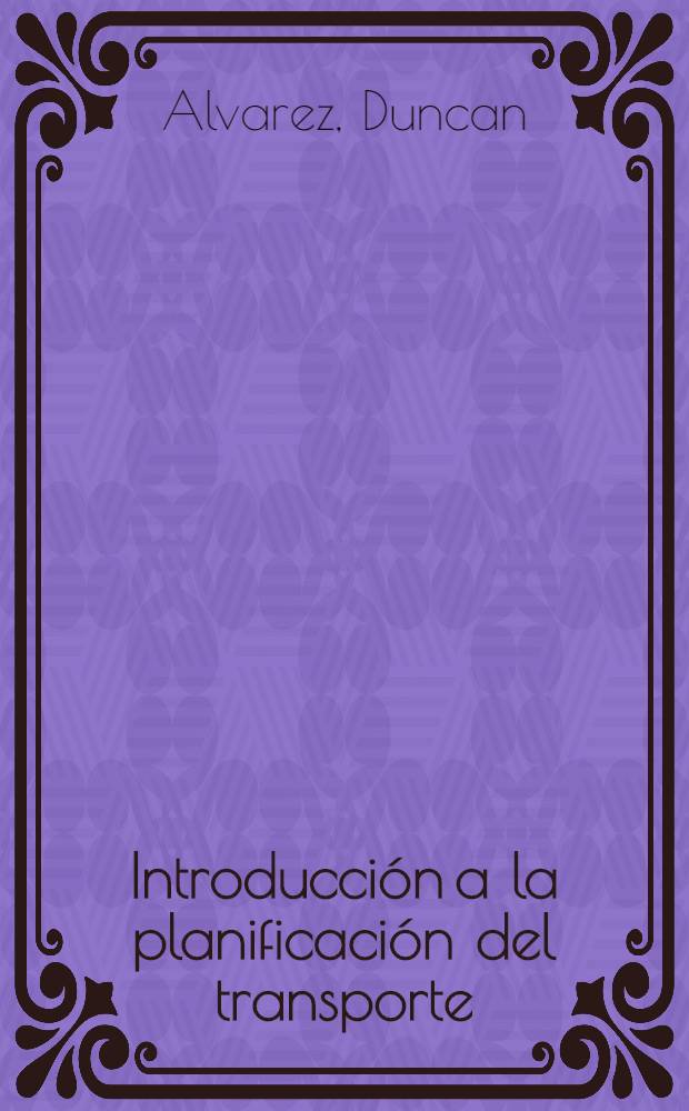 Introducción a la planificación del transporte