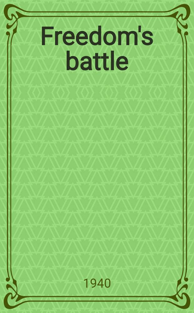 Freedom's battle