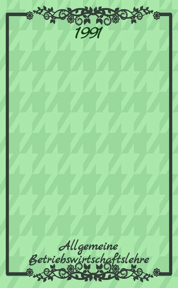 Allgemeine Betriebswirtschaftslehre