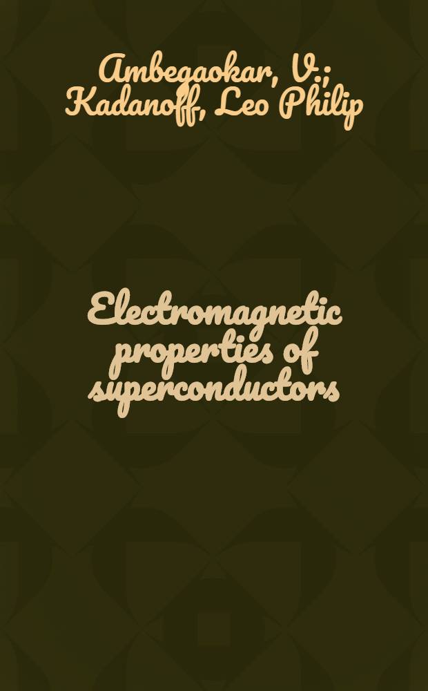 [Electromagnetic properties of superconductors