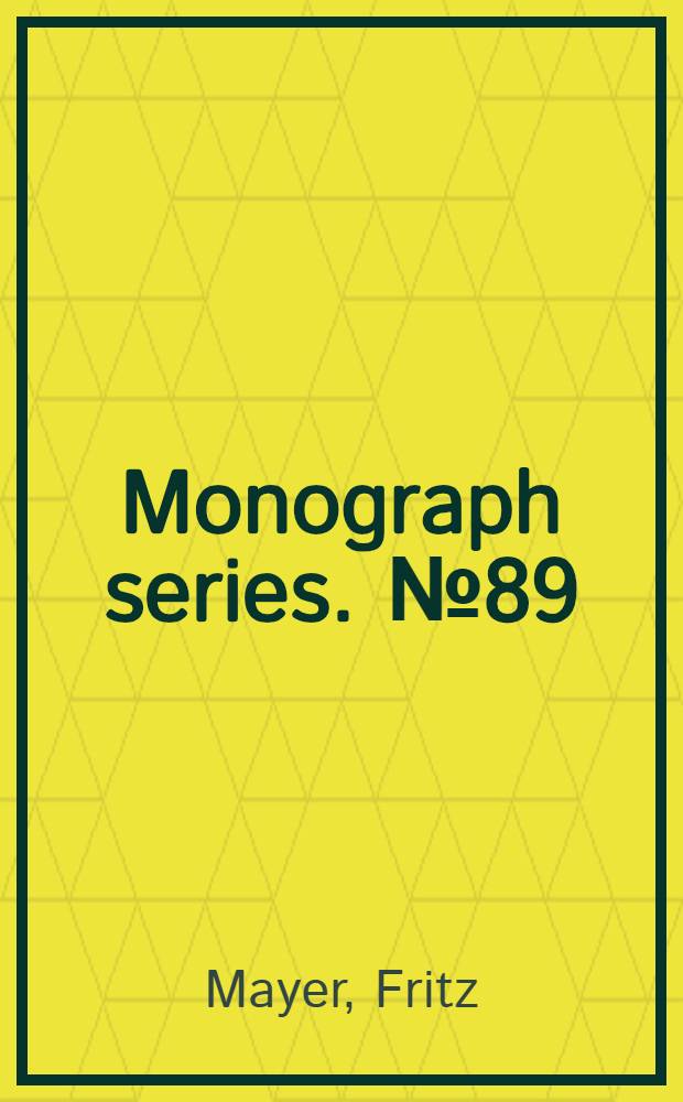 Monograph series. [№ 89] : The chemistry of natural coloring matters