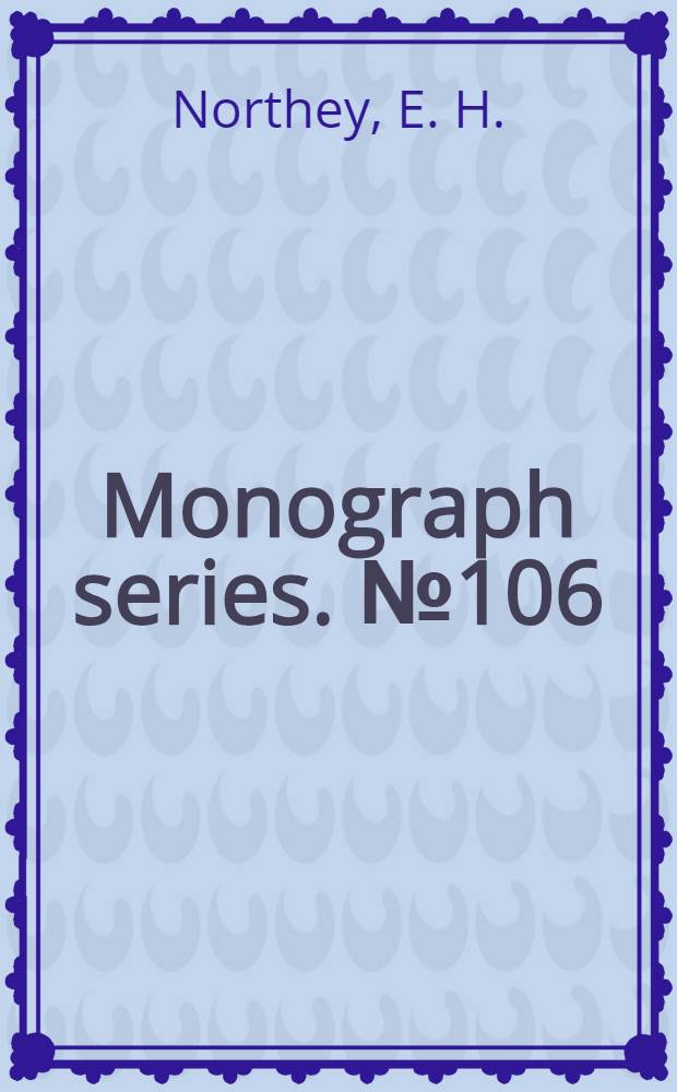 Monograph series. [№ 106] : The sulphonamides and allied compounds