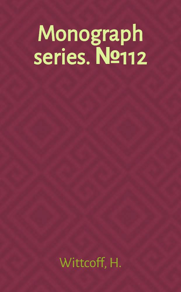 Monograph series. [№ 112] : The phospatides
