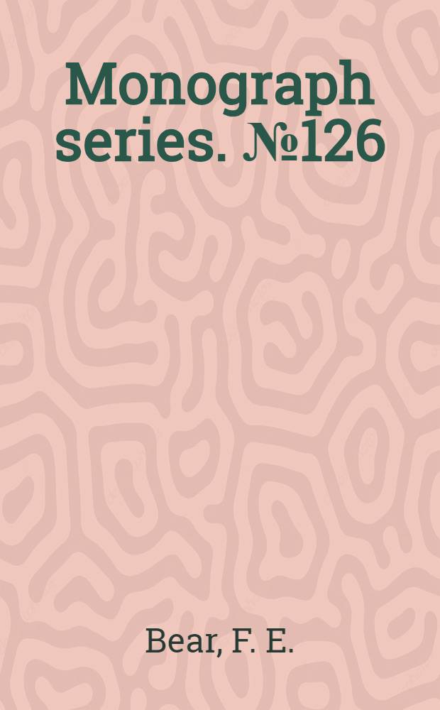 Monograph series. № 126 : Chemistry of the soil