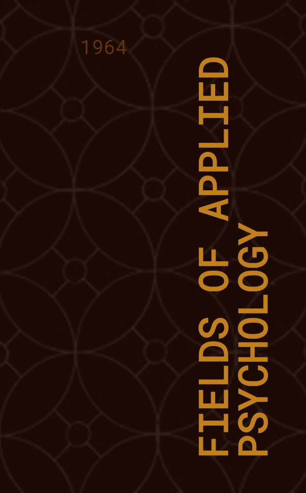 Fields of applied psychology