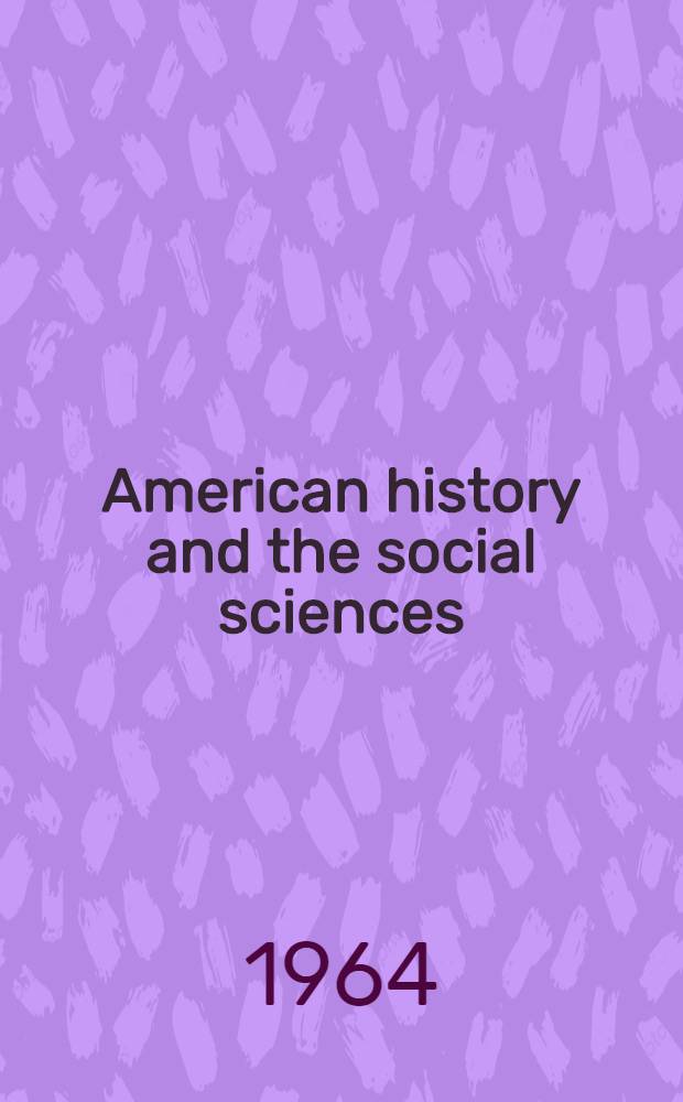 American history and the social sciences