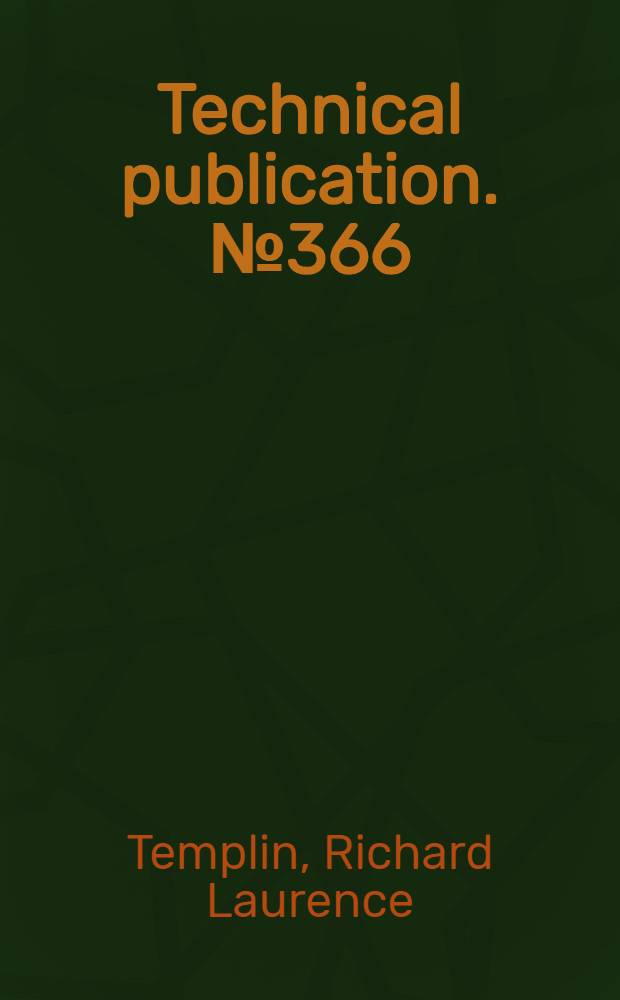 Technical publication. № 366 : Modulus of elasticity of aluminium alloys