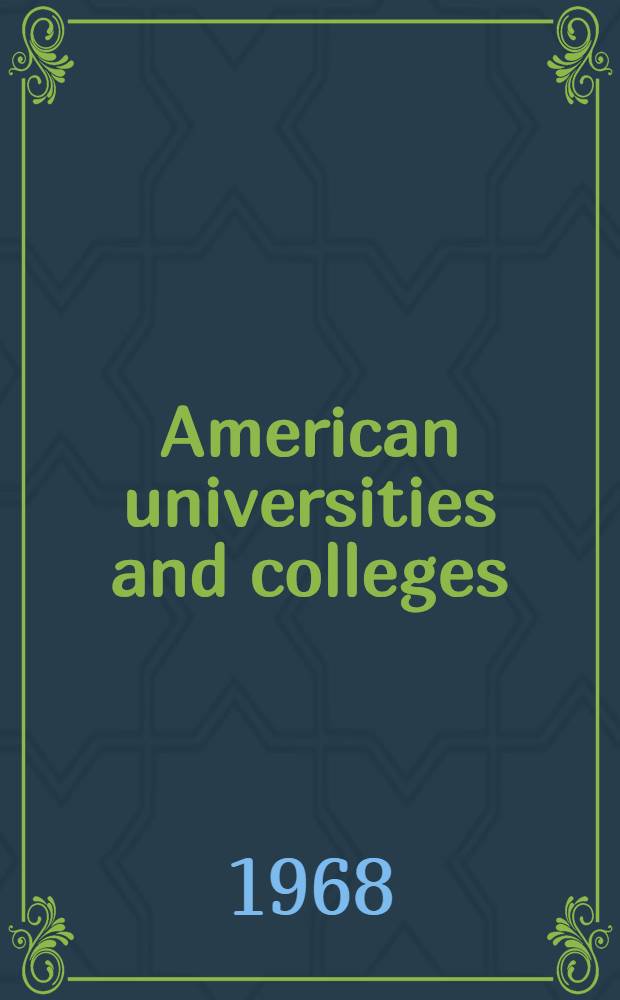 American universities and colleges