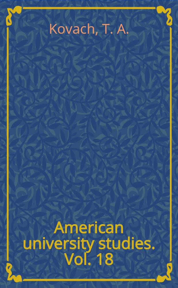 American university studies. Vol. 18 : Hofmannsthal and symbolism