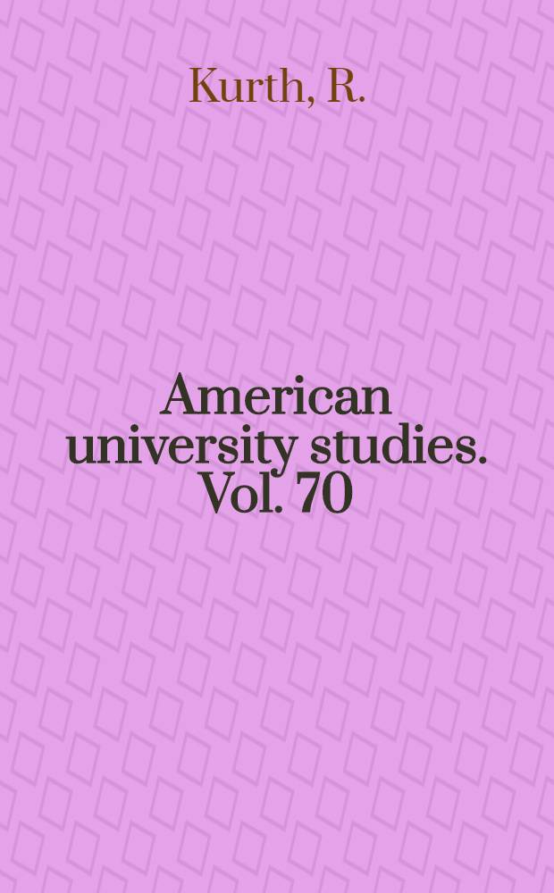 American university studies. Vol. 70 : Bemerkungen zur Ethik