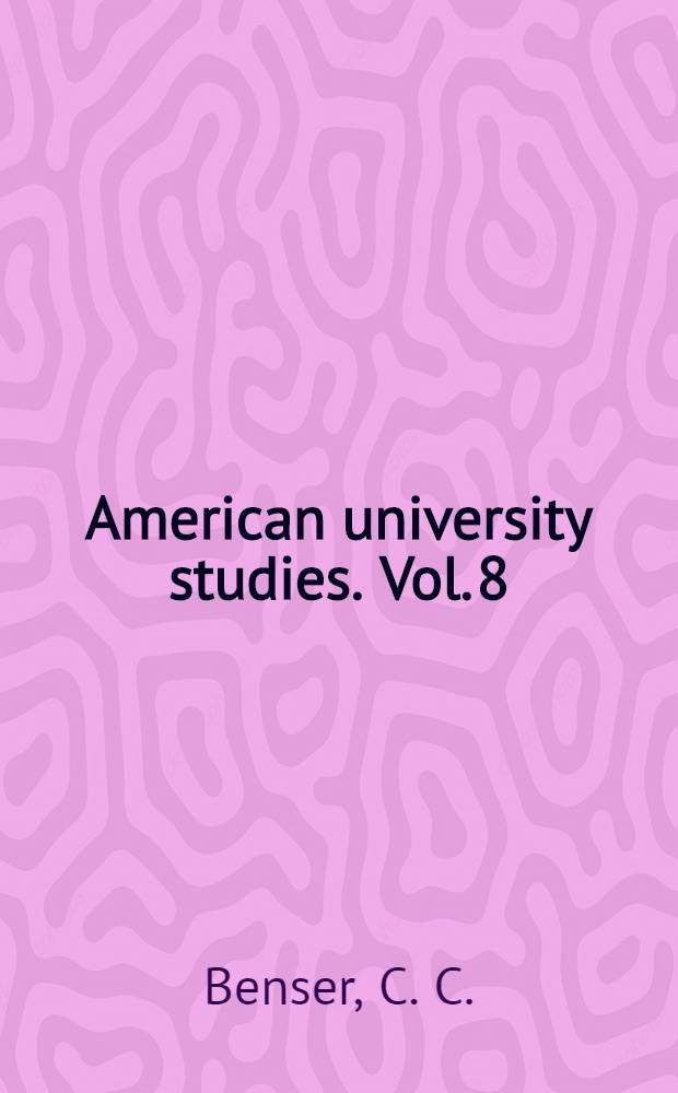 American university studies. Vol. 8 : Egon Wellesz (1885-1974)