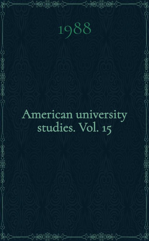 American university studies. Vol. 15 : Ottoman Turkish writers