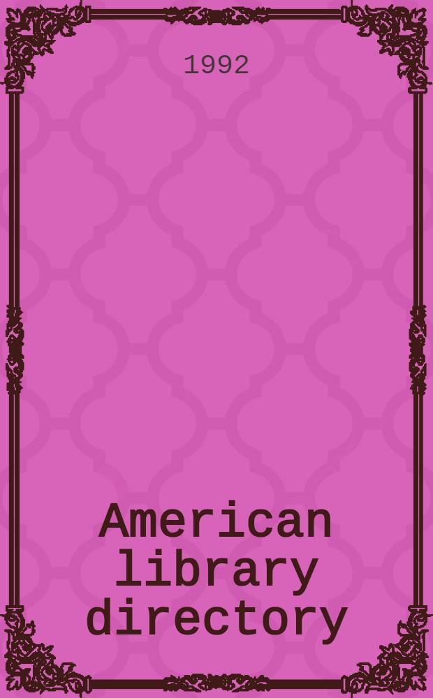 American library directory