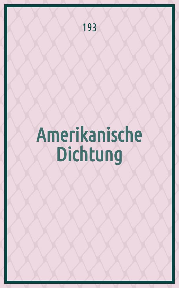 Amerikanische Dichtung