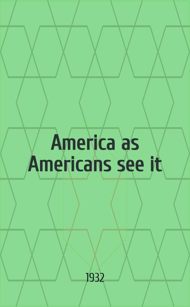 America as Americans see it