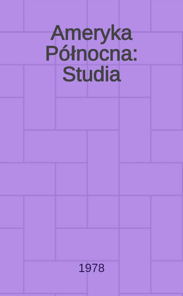 Ameryka Północna : Studia