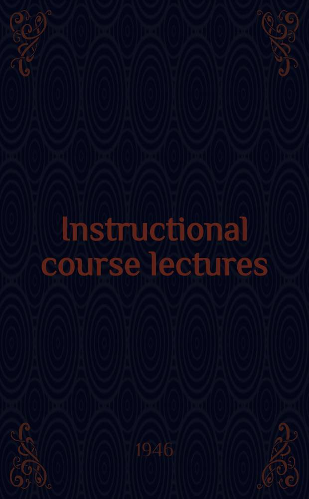 Instructional course lectures