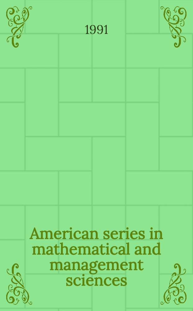American series in mathematical and management sciences