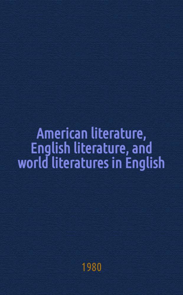 American literature, English literature, and world literatures in English : An inform guide ser. Vol. 30 : New Zealand literature to 1977