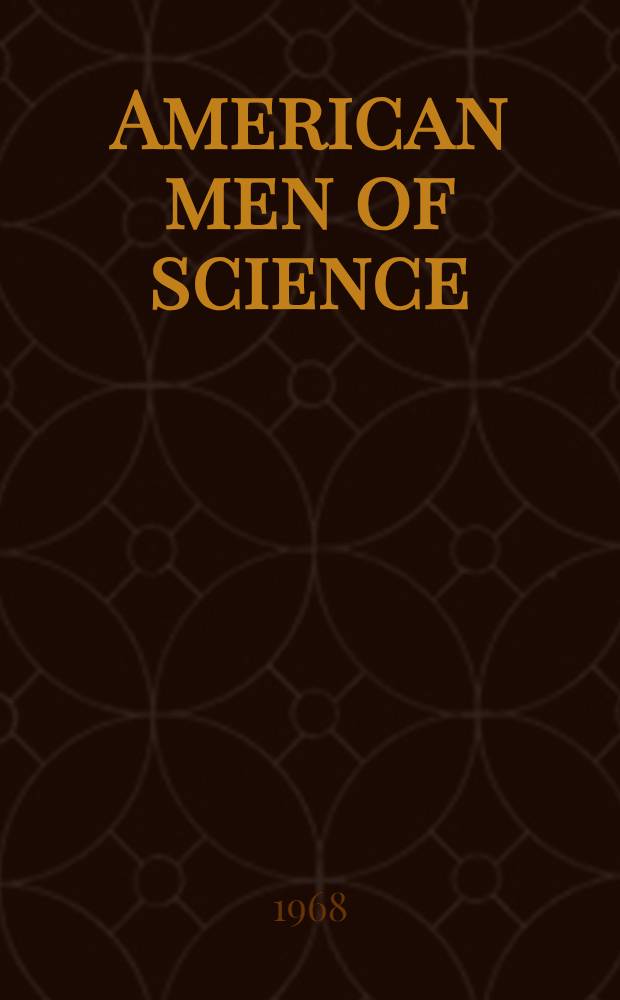 American men of science : A biographical directory. [2] : The social & behavioral sciences