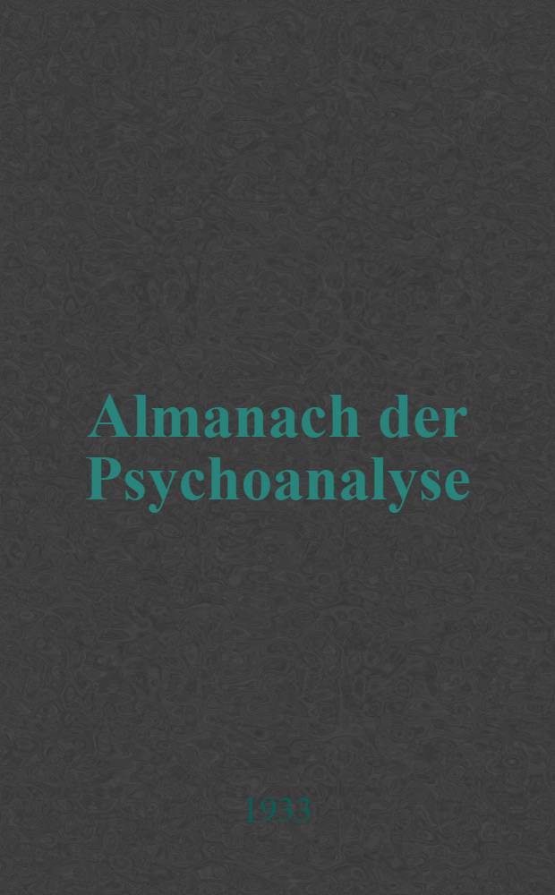 Almanach der Psychoanalyse