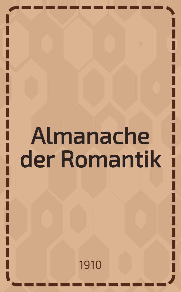 Almanache der Romantik