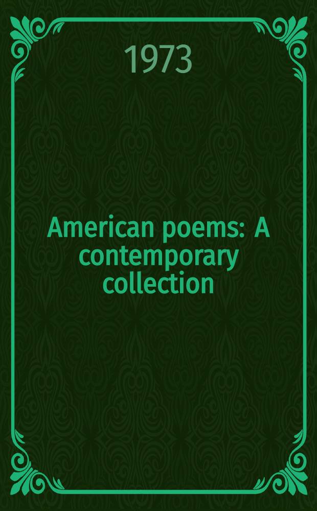 American poems : A contemporary collection