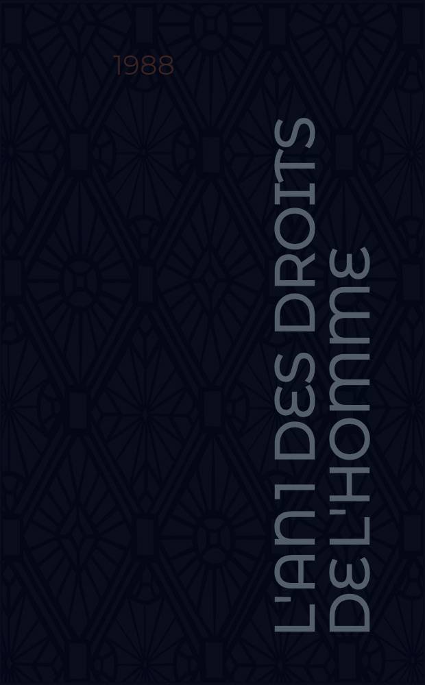 L'an 1 des droits de l'homme
