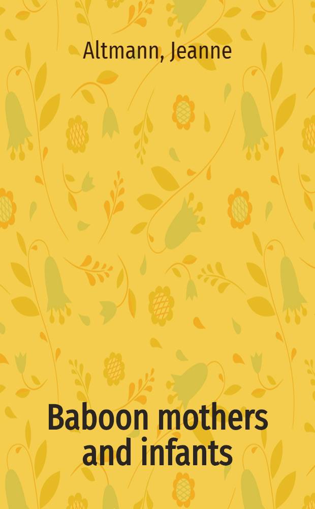 Baboon mothers and infants